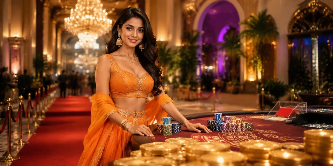 Live baccarat game screen showing Indian dealer