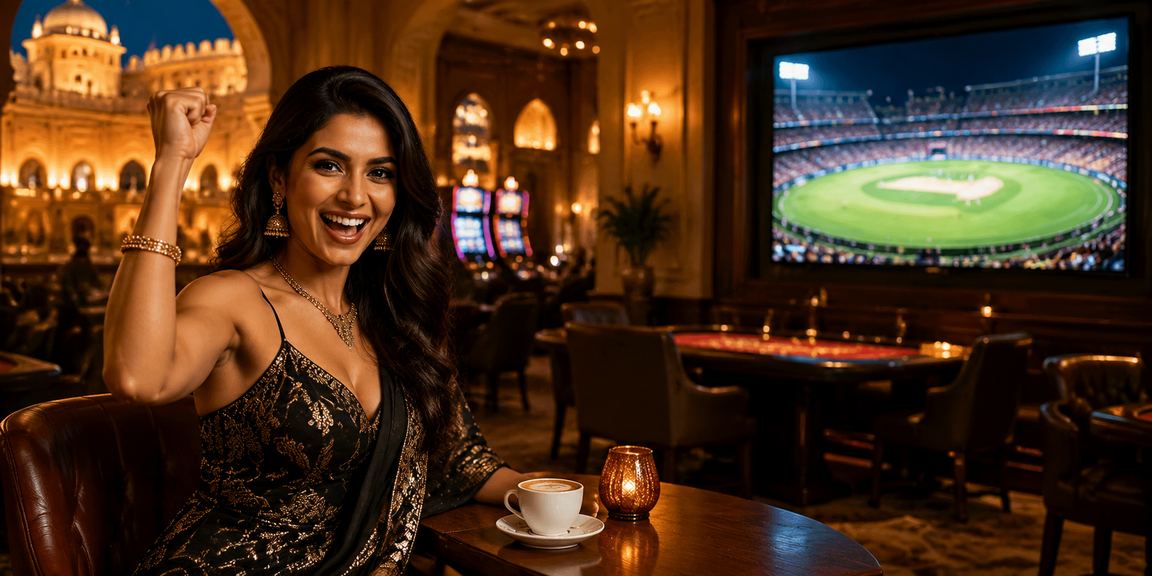 Indian sports fan excitedly placing cricket bets