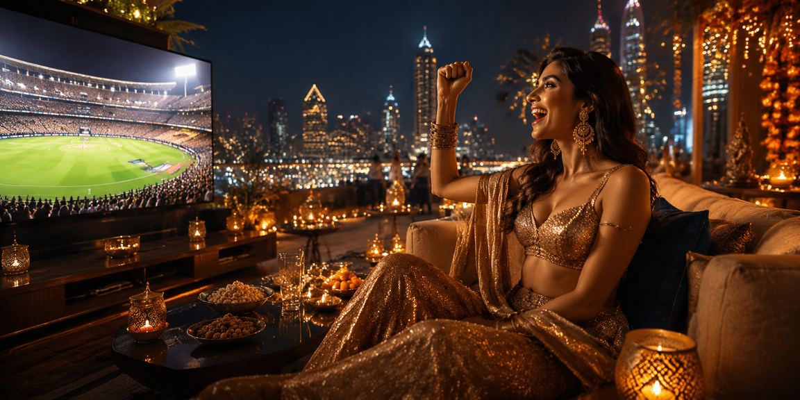 Diwali festival celebrations with casino promotions and colorful lights